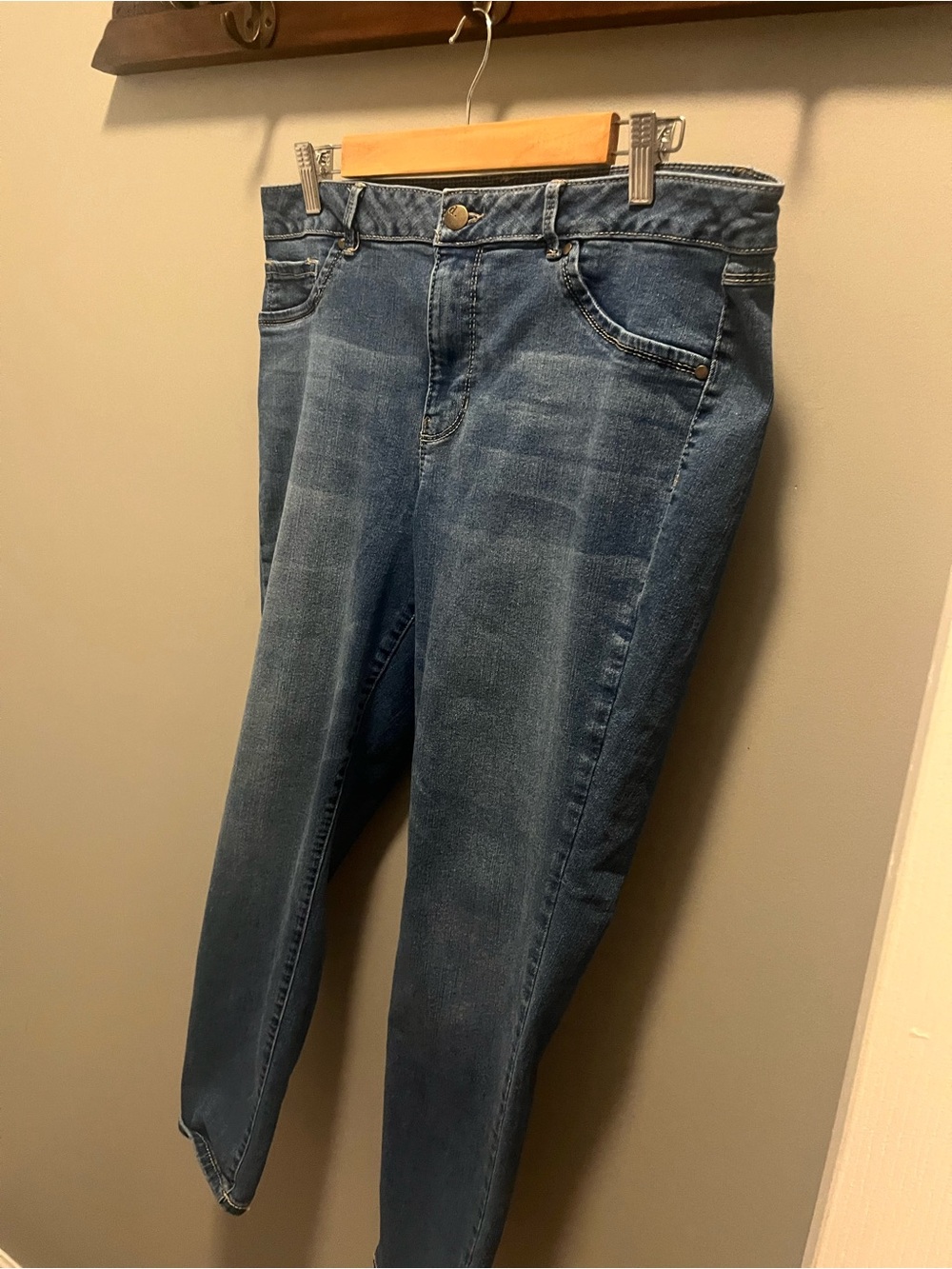 d. jeans Mid Blue Ankle Crop Slim Jeans